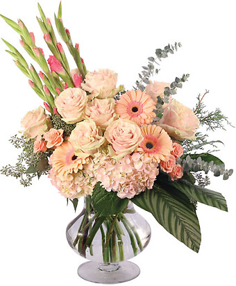 GLADLY PASTEL &amp; PINK FLOWER ARRANGEMENT