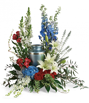 REFLECTIONS OF HONOR CREMATION TRIBUTE URN ARRANGEMENT♦  T281-8A