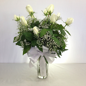 DOZEN WHITE ROSES