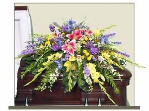 RESTFUL GARDEN CASKET SPRAY