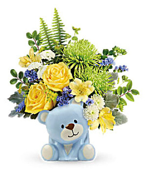 JOYFUL BLUE BEAR BOUQUET