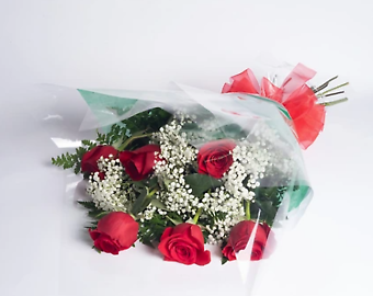 PRESENTATION BOUQUET 1/2 DOZEN ROSES CALL FOR COLOR AVAILABILITY