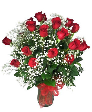 24 CLASSIC RED ROSES ARRANGED