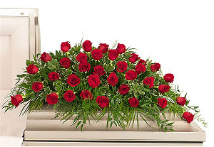 36 RED ROSES CASKET SPRAY