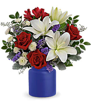 PATRIOTIC ROSE REVELRY BOUQUET