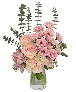 WISPY PINKS FLOWER ARRANGEMENT