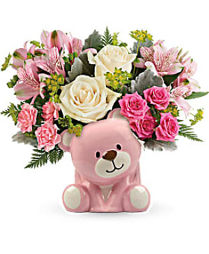 PRECIOUS PINK BEAR BOUQUET